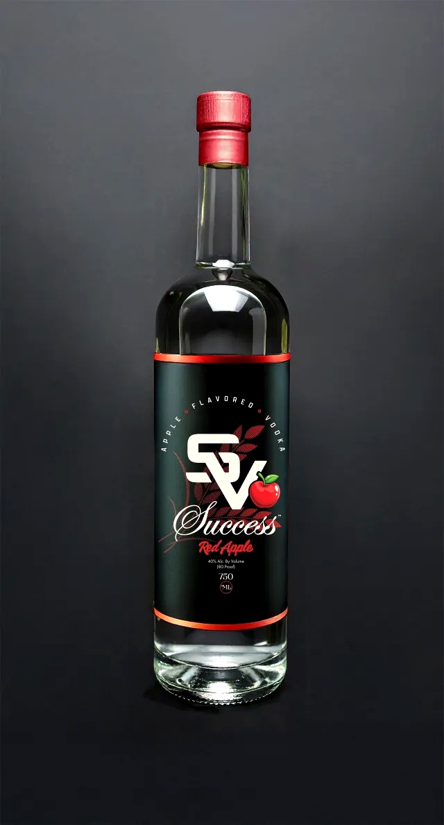 SUCCESS VODKA Red Apple bottle