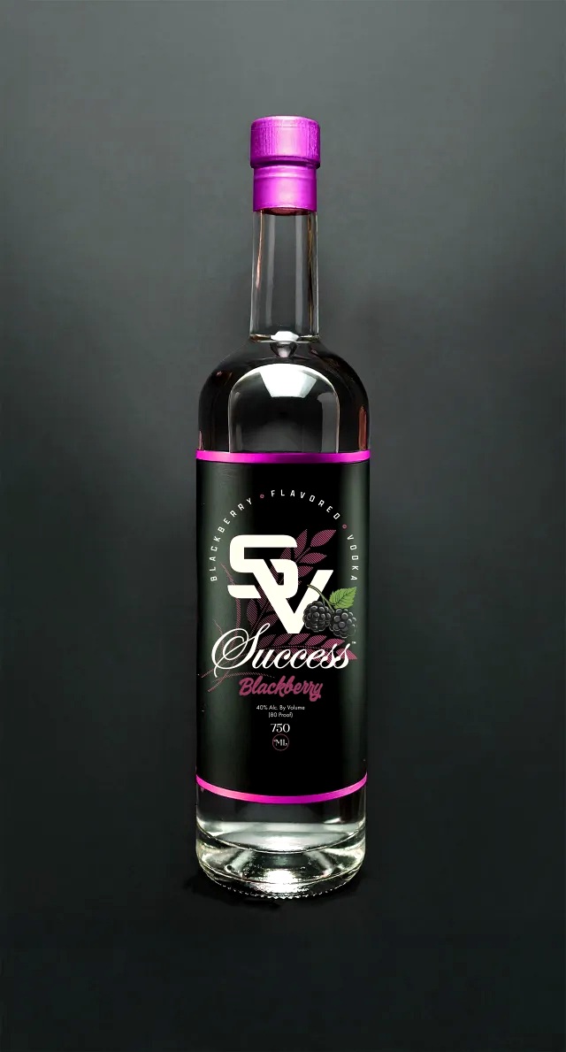 SUCCESS VODKA Blackberry bottle