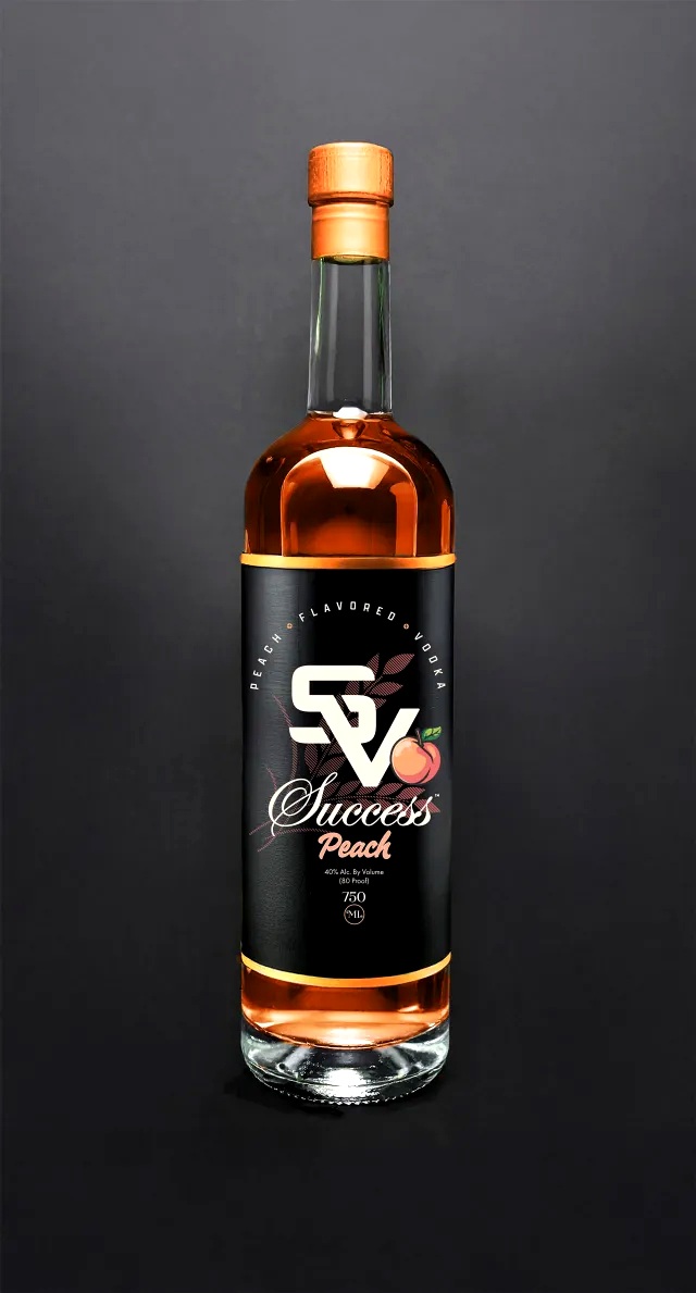 SUCCESS VODKA Peach bottle